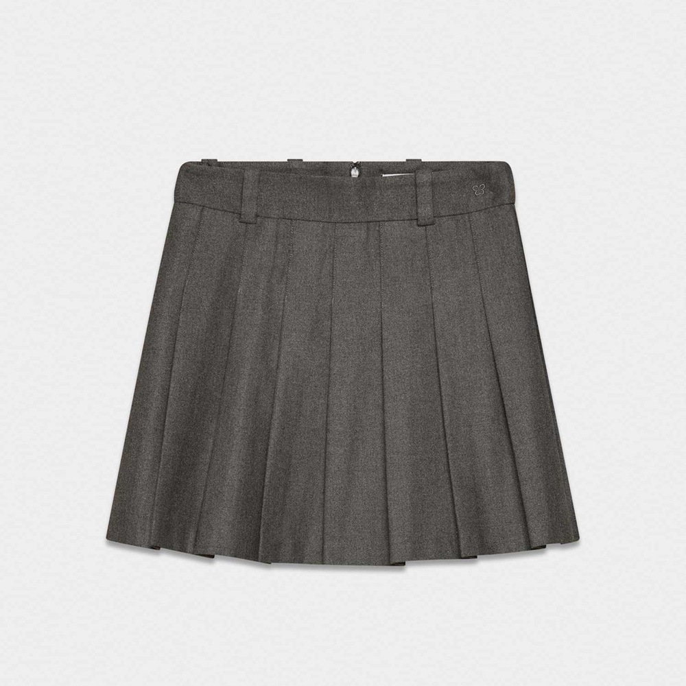Sunday Best Charcoal Pleated Mini Skirt